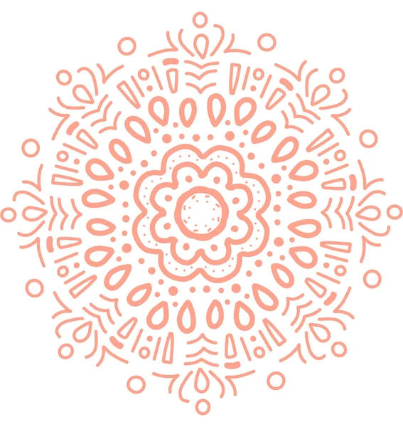 Mandala Wzór Ornament Strony Rysunek Ilustracja Symetryczna Medytacja — Zdjęcie stockowe