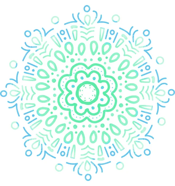 Mandala Padrão Ornamento Mão Desenho Ilustração Simétrica Meditação — Fotografia de Stock