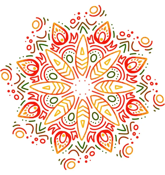 Mandala desenli süs el çizimi simetrik meditasyon