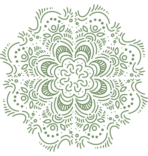 Mandala desenli süs el çizimi simetrik meditasyon