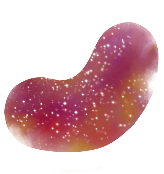 Freeform Abstract Shape Watercolor Painting Elements — ストック写真