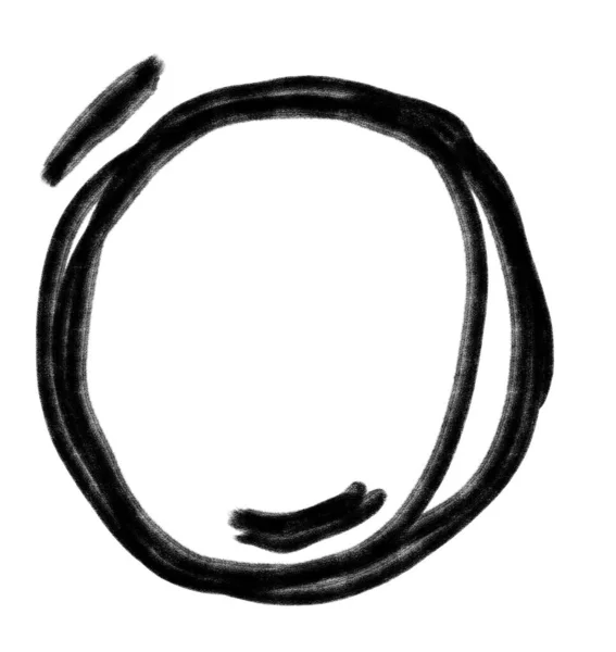 Freeform Hand Doodle Freehand Sphere Circle Line Shape Sketch Art — Foto Stock