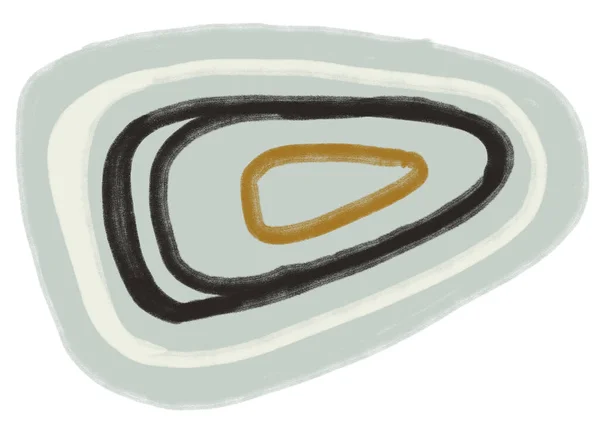 ボホリング小石の形と線の抽象的な有機手描きイラストアート — ストック写真