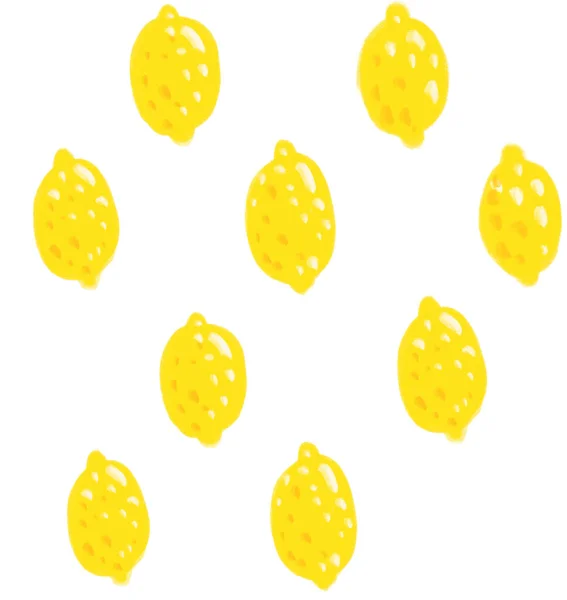 Жовтий Лимон Літо Мультфільм Ілюстрація — стокове фото