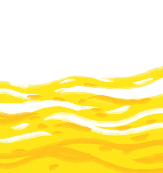 Onda Suco Limão Amarelo Bavjground Banner Mão Desenhar Ilustração Arte — Fotografia de Stock