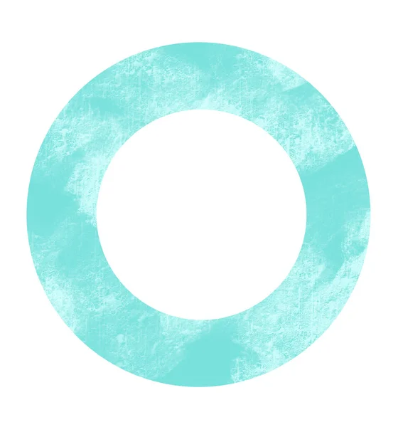 Green Wheel Ring Donut Circular Geometric Shape Frame Grung Texture — Stock Photo, Image