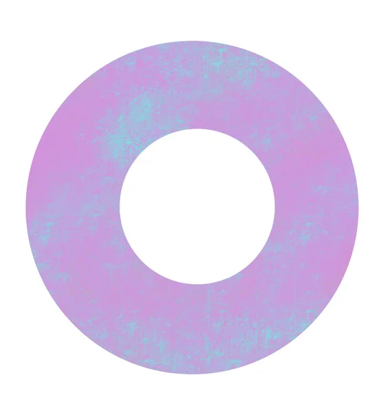 Purple Wheel Ring Donut Circular Geometric Shape Frame Grung Texture — Stock Photo, Image