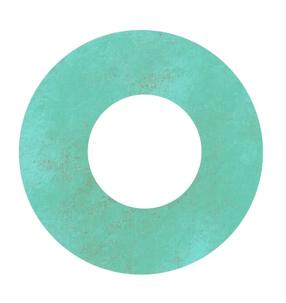 Anillo Rueda Verde Donut Forma Geométrica Circular Marco Grung Textura — Foto de Stock