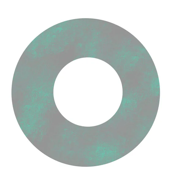 Grey Wheel Ring Donut Circular Geometric Shape Frame Grung Texture — Stock Photo, Image