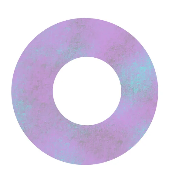 Purpurowy Koło Pierścień Pączek Okrągły Geometryczny Kształt Ramka Grung Tekstury — Zdjęcie stockowe