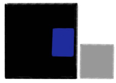 Mavi gri siyah Geometrik dikdörtgen minimal biçim elemanı el çizimi illüstrasyonu