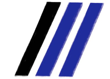 Mavi gri siyah Geometric minimal biçim el çizimi illüstrasyonu