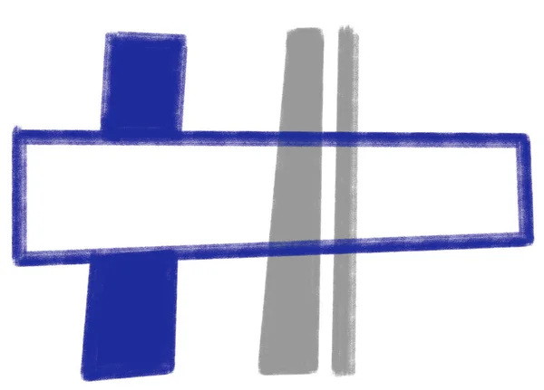 Kék Szürke Fekete Geometrikus Vonal Vázlat Minimális Stílus Elem Kézrajz — Stock Fotó