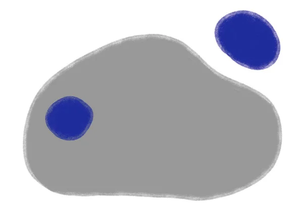 Синя Сіра Чорна Пляма Органічна Геометричний Мінімальний Стиль Елемент Ілюстрація — стокове фото