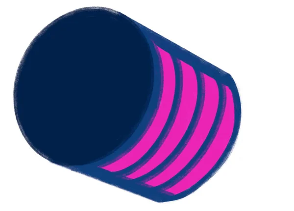 Neon Tokio Różowy Nowoczesny Okrąg Cylinder Baner Pole Tekstowe Geometryczne — Zdjęcie stockowe