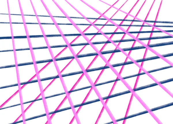 Neon Tokyo Pink Futuristic Line Mesh Perspective Style Hand Draw — Stock Photo, Image