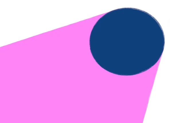 ネオン東京ピンク未来バナーテキストボックス幾何学的な長い影キャスト手描きイラスト — ストック写真