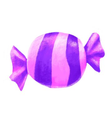 Candy wrapper colorful foil wrap sweet treat chocolate hand illustration art