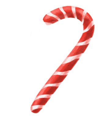 Swirl candy cane red white peppermint swirl for Christmas festival illustration arts