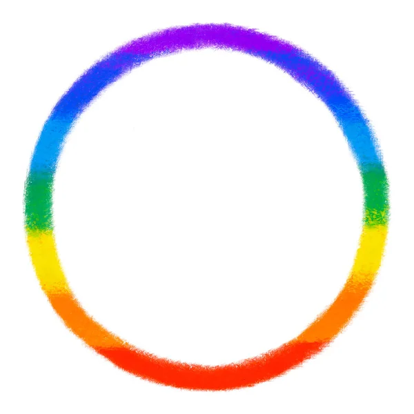 Ring Circle Line Pride Rainbow Symbol Lgbtq Equality Rights Hand — Stock Photo, Image