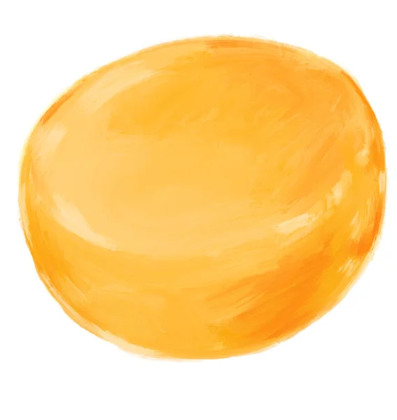 Rueda Queso Lácteos Mantequilla Producto Digital Pintura Óleo Ilustración Arte — Foto de Stock