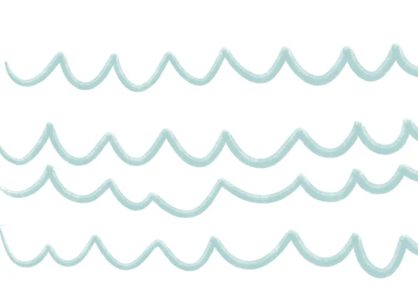 Christmas Wave Banner Line Elemets Hand Drawing Doodle Line Sketch — Stock Photo, Image