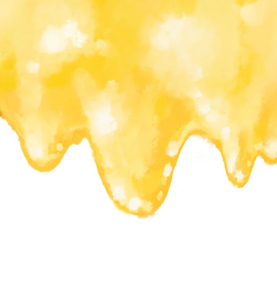 Derretimiento Mantequilla Amarillo Lechoso Propagación Productos Lácteos Acuarela Pintura Ilustración — Foto de Stock