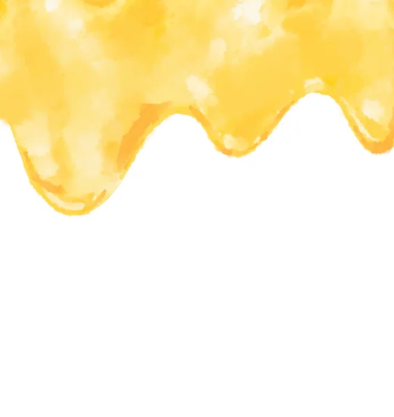 Derretendo Manteiga Amarelo Leitoso Propagação Laticínios Aquarela Pintura Ilustração Banner — Fotografia de Stock