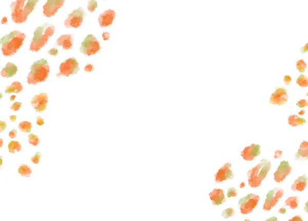 Тропические Красно Зеленые Листья Растений Элементов Точек Осень Акварель Ручной — стоковое фото