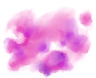 Renkli pembe suluboya damlaları fırça darbeleriyle resim sanatını düşürür