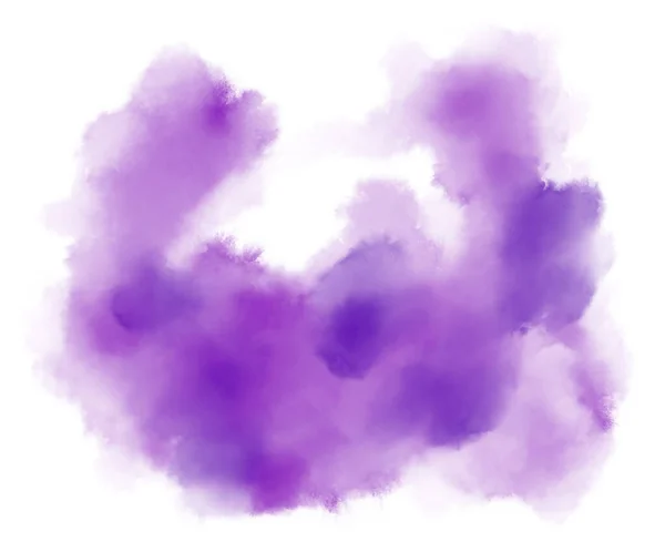 Colorido Roxo Aguarela Blobs Gotas Escova Mão Pintura Ilustração Arte — Fotografia de Stock