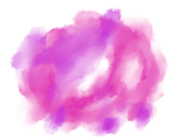 Colorido Rosa Aquarela Blobs Gotas Escova Mão Pintura Ilustração Arte — Fotografia de Stock