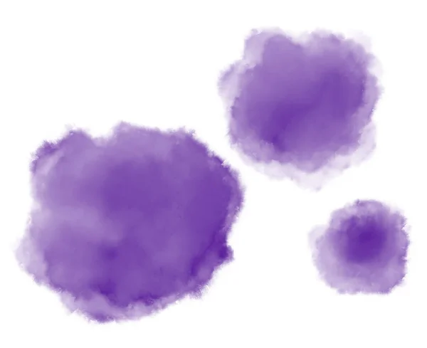 Colorido Púrpura Acuarela Gotas Pincel Mano Pintura Ilustración Arte — Foto de Stock