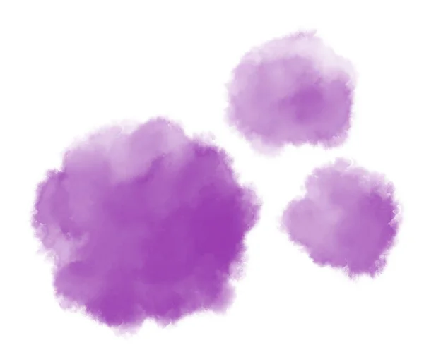 Colorido Púrpura Acuarela Gotas Pincel Mano Pintura Ilustración Arte — Foto de Stock