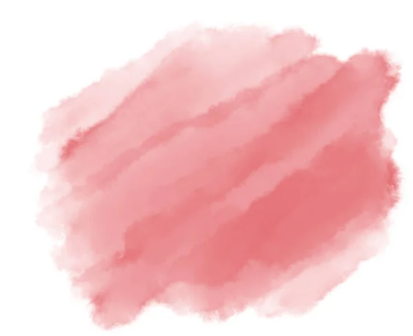 玫瑰粉红黄橙彩绘水彩画笔画柔和甘甜有机横幅艺术 — 图库照片