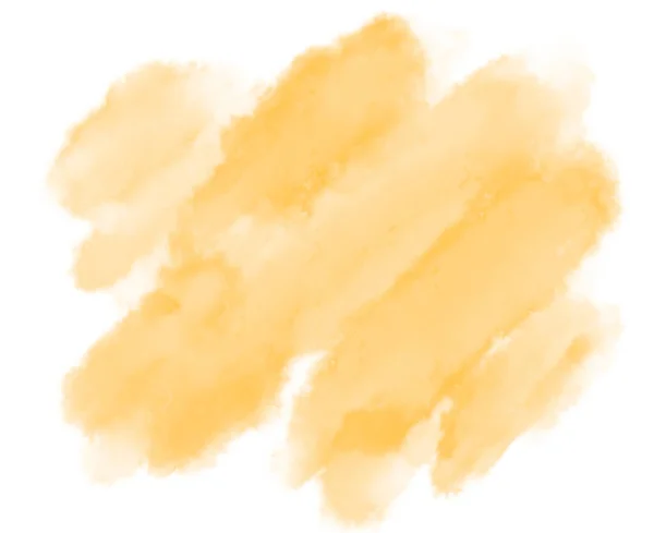 노란색 오렌지색 파스텔 수채화 부드러운 유기농 — 스톡 사진