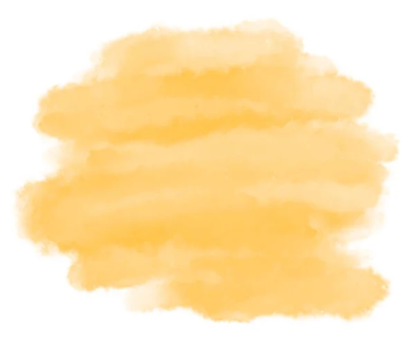 노란색 오렌지색 파스텔 수채화 부드러운 유기농 — 스톡 사진