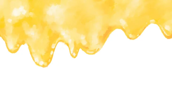 Butter Gelb Cremig Schmelzende Welle Banner Hintergrund Hand Malerei Illustration — Stockfoto