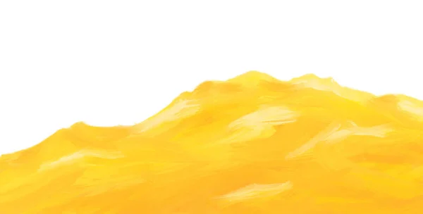Масло Жовтого Кремового Збитих Хвиль Банер Фон Рука Живопис Ілюстрація — стокове фото