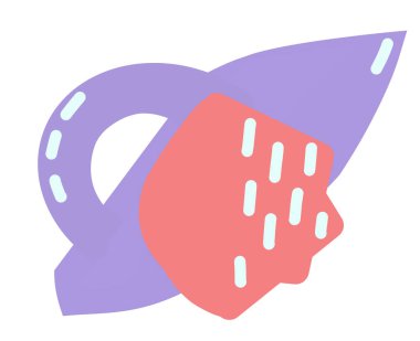 Pastel rengarenk renkli özgür form organik boho doodle el çizimi çizim elementi