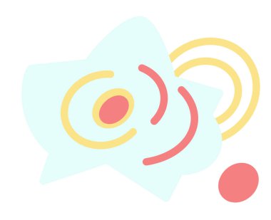 Pastel rengarenk renkli özgür form organik boho doodle el çizimi çizim elementi