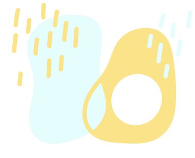 Pastel rengarenk renkli özgür form organik boho doodle el çizimi çizim elementi