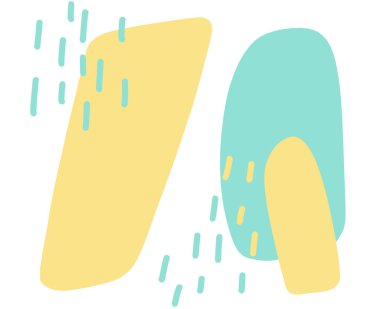 Pastel rengarenk renkli özgür form organik boho doodle el çizimi çizim elementi