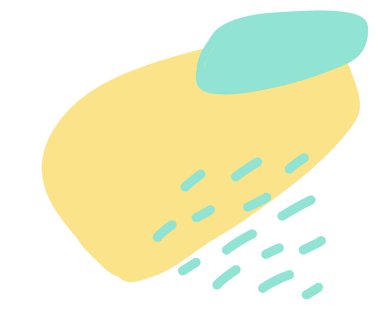 Pastel rengarenk renkli özgür form organik boho doodle el çizimi çizim elementi