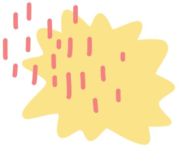 Pastel rengarenk renkli özgür form organik boho doodle el çizimi çizim elementi