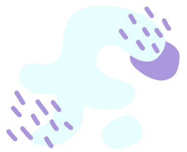 Pastel rengarenk renkli özgür form organik boho doodle el çizimi çizim elementi