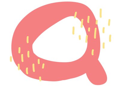 Pastel rengarenk renkli özgür form organik boho doodle el çizimi çizim elementi