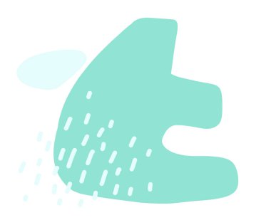 Pastel rengarenk renkli özgür form organik boho doodle el çizimi çizim elementi