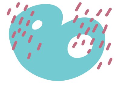 Freeform el çizimi organik element pastel renk şeması en az dekorasyon unsurları boho stili sanat