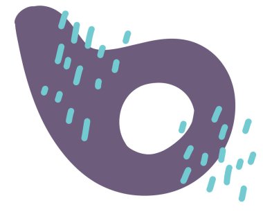 Freeform el çizimi organik element pastel renk şeması en az dekorasyon unsurları boho stili sanat